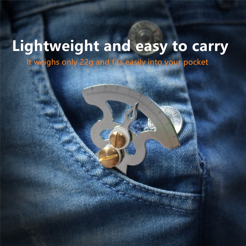 Feeler Gauge Stainless Steel Gap Thickness Wooden Tenon Gauge Internal External Diameter Conversion Ruler Measurement Tool