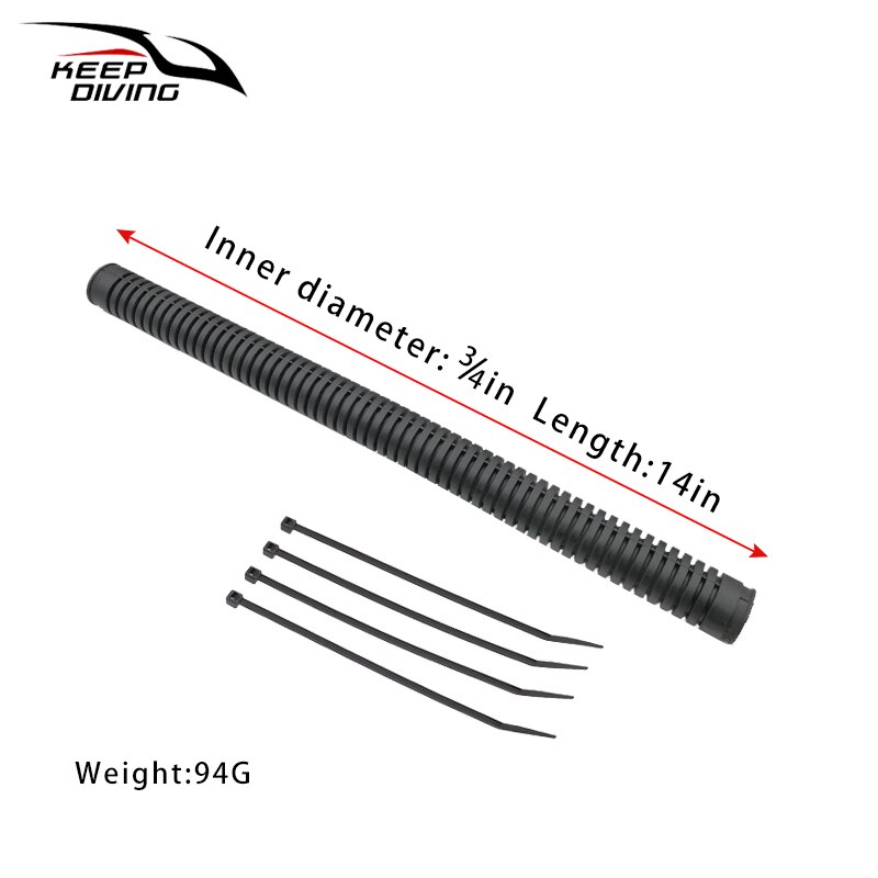 Manguera corrugada redonda para buceo, dispositivo de Control de flotabilidad, varias especificaciones, apta para chaqueta BCD Sidemount BCD: JKT 14in 35.5cm