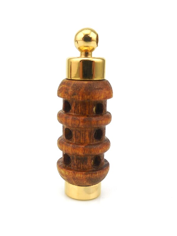 Colgante aromático de 316L de acero inoxidable, colgante de frasco, para aceite esencial de madera, novedad: light brown 2