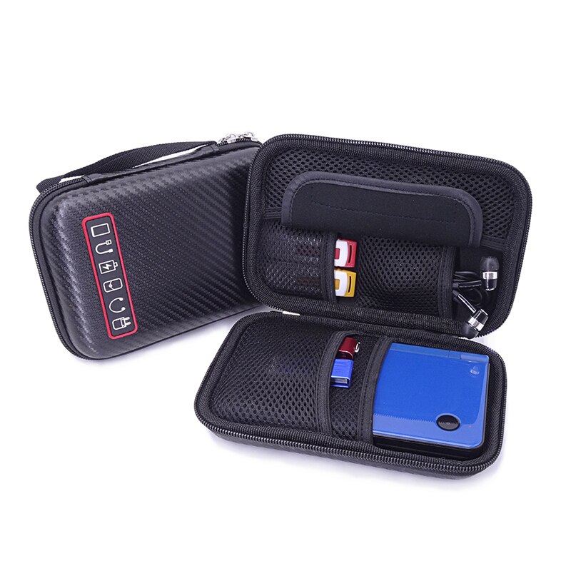 HDD Storage Box Case Shockproof Protective Portable External Enclosure Bag Shell with Zipper for 2.5 Inch Anti-Static Hard Disk