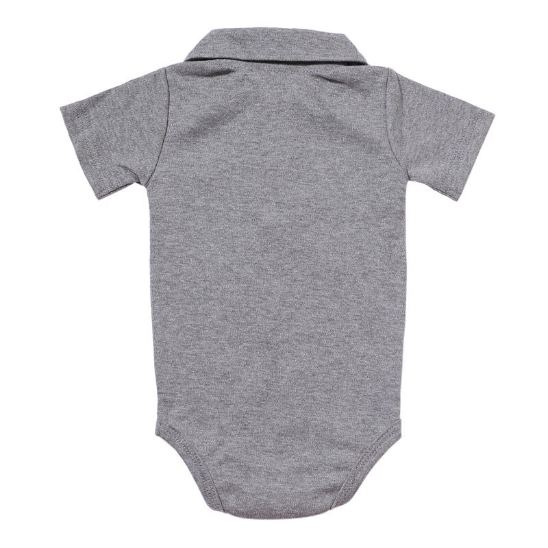 Zomer Baby Boy Kraag Korte Mouw Katoen Driehoek Romper Pasgeboren Baby Kleding