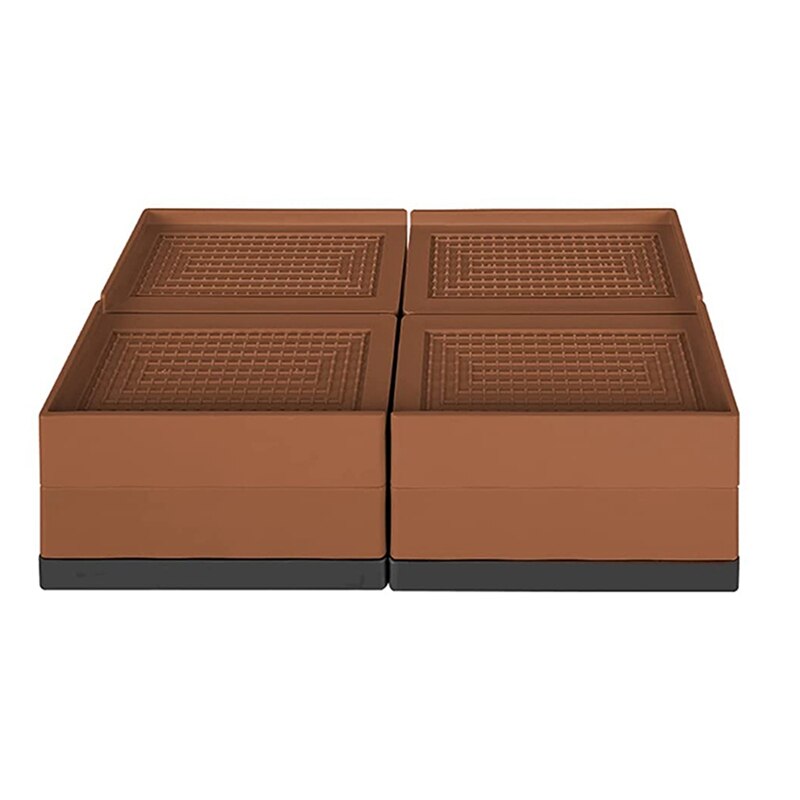 4Pcs Bed Furniture Risers 3 Inch Heavy Duty Adjustable Desk Lifts Leg Extenders For Table Couch Chair Frame Feet: Auburn