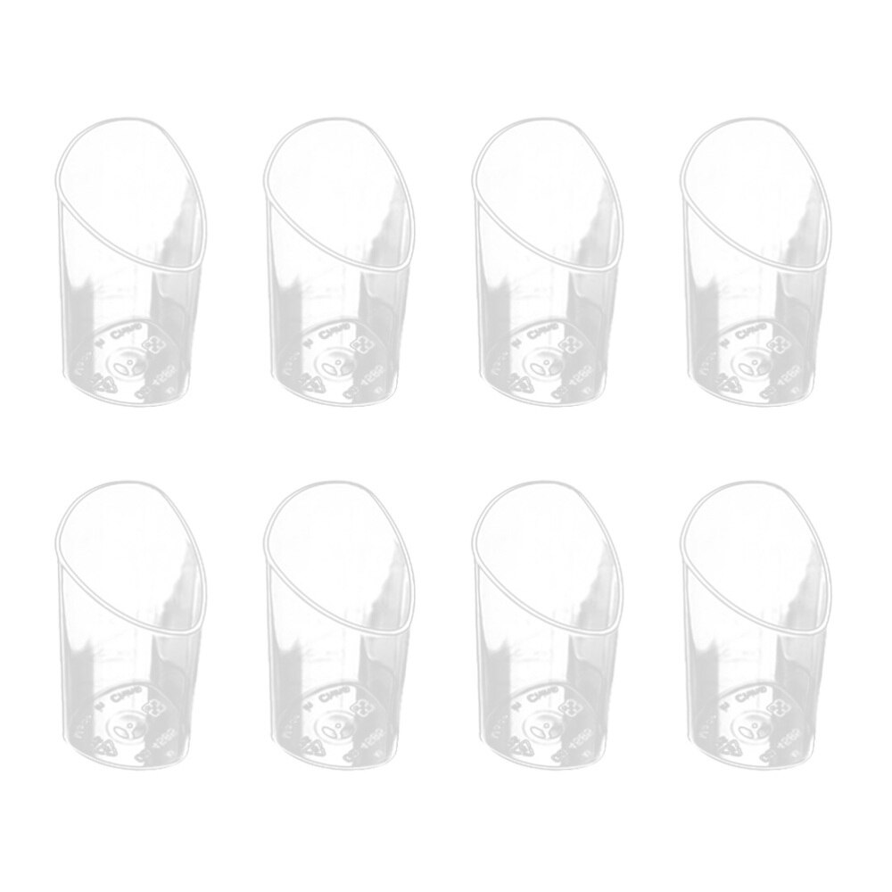 10PCS 80ml Mini Dessert Cups Clear Slanted Appetizer Cup Jelly Pudding Mousse Cup: Default Title