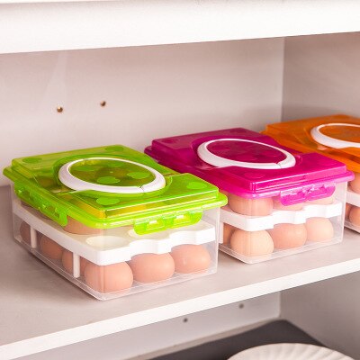 Koelkast Keuken Opslag Ei Zichtbaar Lade Case Met Eieren Organizer Box Met Deksel En Handvat Ei Container