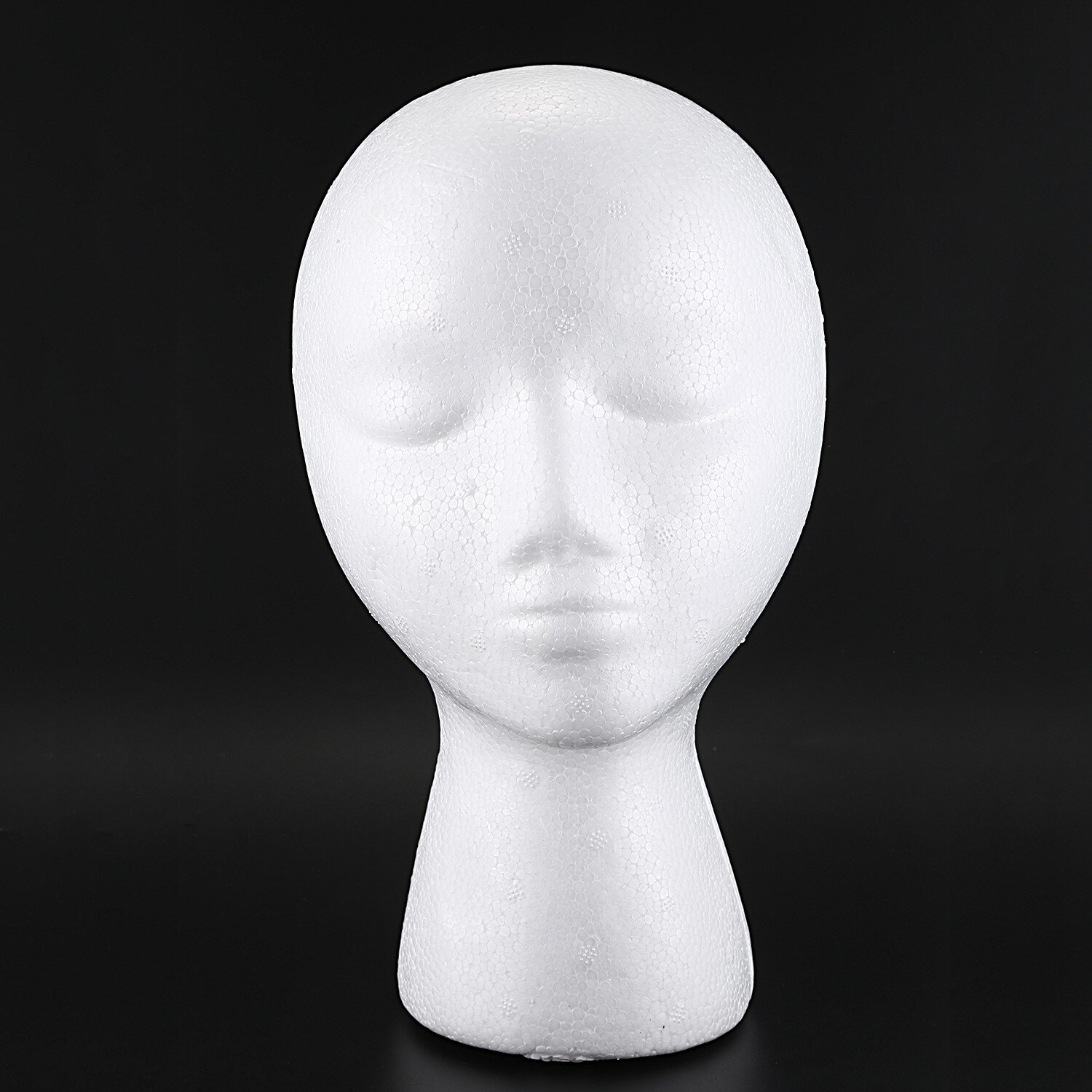 Abkm piepschuim mannequin pruik hoofd display hoed pet pruik houder wit schuim hoofd