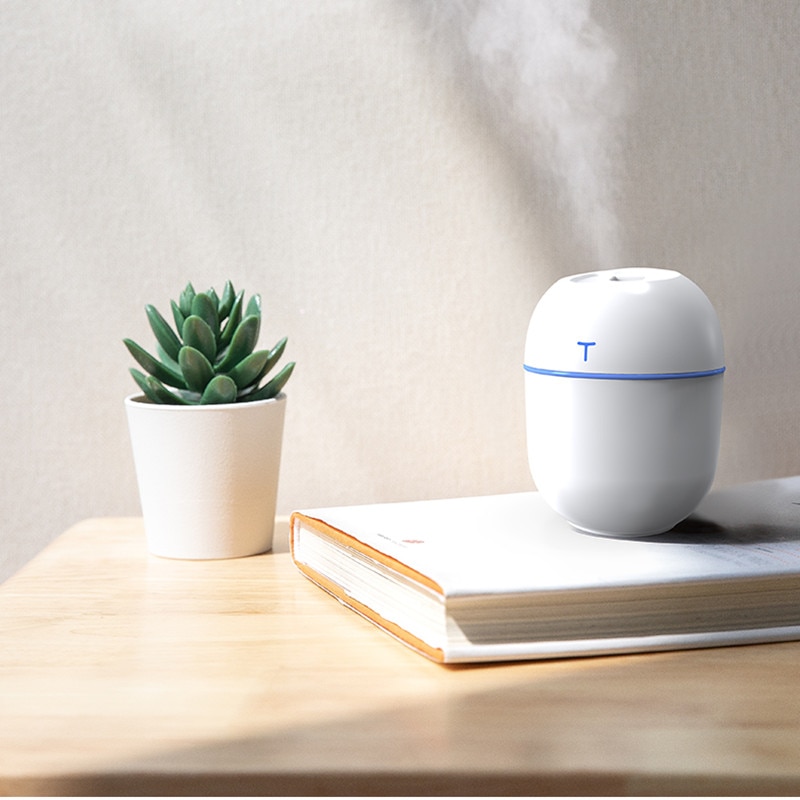 Ultrasonic Air Humidifier 220ML Aroma Essential Oil Diffuser for Home Car USB Fogger Mist Maker with LED Night Lamp