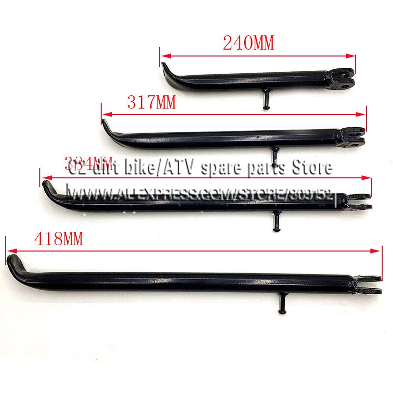 317 MM-384 MM Schmutz Grube Fahrrad Seitenständer Mit Frühling einstellen 125cc 110cc 140cc Für BSE Seite trete Ständer für TTR KTM 10 12 14 16 zoll