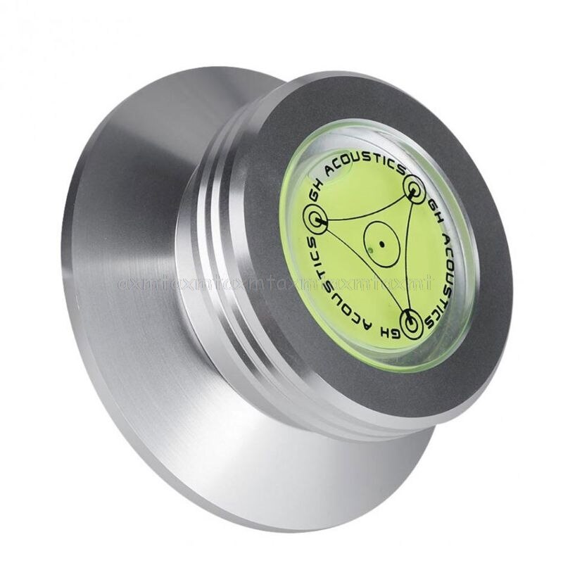 Aluminium pladevægt klemme lp vinyl drejeborde metal diskstabilisator til pladespiller tilbehør  n08 19: Sølv