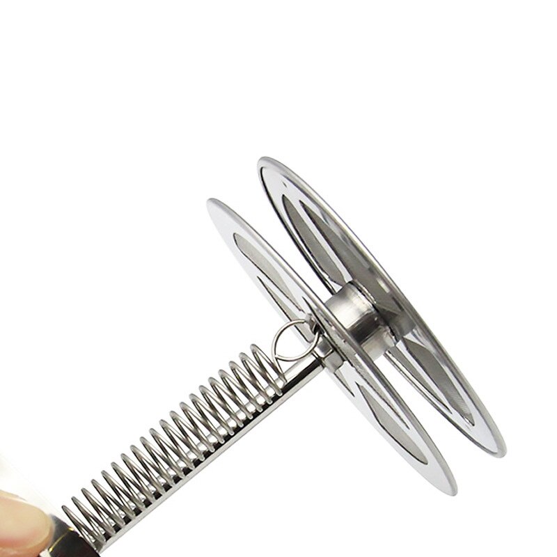 Manual Milk Frother, Stainless Steel Double Sieve Press Frothing Pot