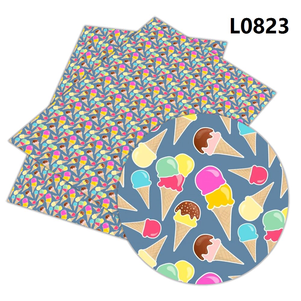 30 cm x 136 cm dessertmønster trykt hårsløyfe i kunstskinn gjør-det-selv dekorasjonshåndverk  l081 l082 l086 l087 l099 l100: L0823
