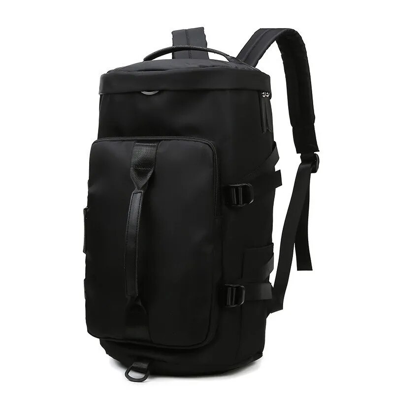 Riliwil-Mochilas desportivas impermeáveis ao ar livre, mochila de viagem, mochila de fitness, saco de viagem grande capacidade, mochilas sapato celeiro: Preto