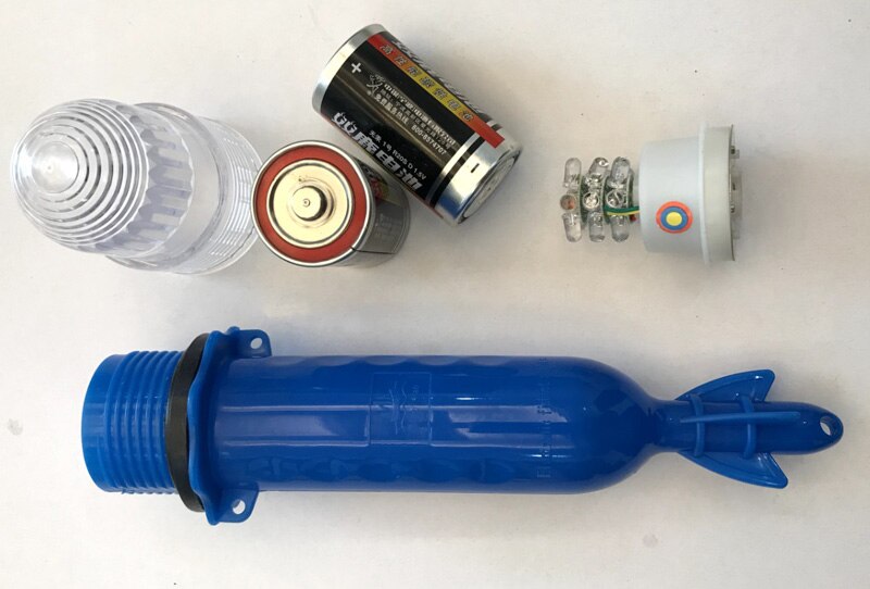 Posidon 25cm 3.0V Verschillende Kleuren Vissen Netto Signaal Licht Trekken Visnet Lamp Camping Outdoor Licht Vissen Float licht: Red-Yellow-Blue