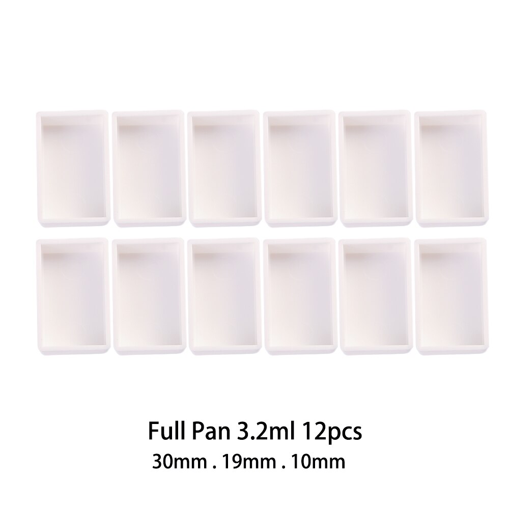 6/12/24/36/48pcs Empty Half Pan White Half Pans Paint Plastic Watercolor  Paint Grid Half Pans Artists Palette Art Supplies