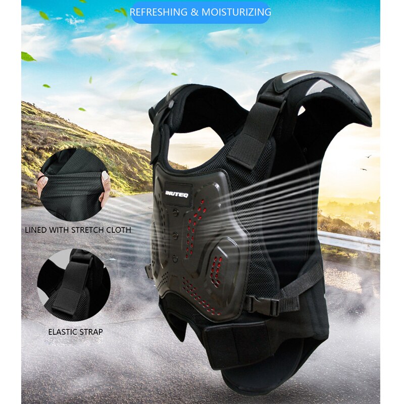 Outdoor Motocross Armor Vest Titanium Shoulder Pad Motorcycle Jackets Off-road Motorcycle Anti-fall Body Armour Motos Gear