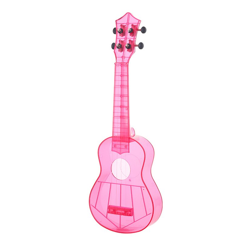21Zoll Sopran Ukulele transparent PC Material Integral- Unibody Leicht Süssigkeit Colored 3 Saiten Gitarre: Rosa