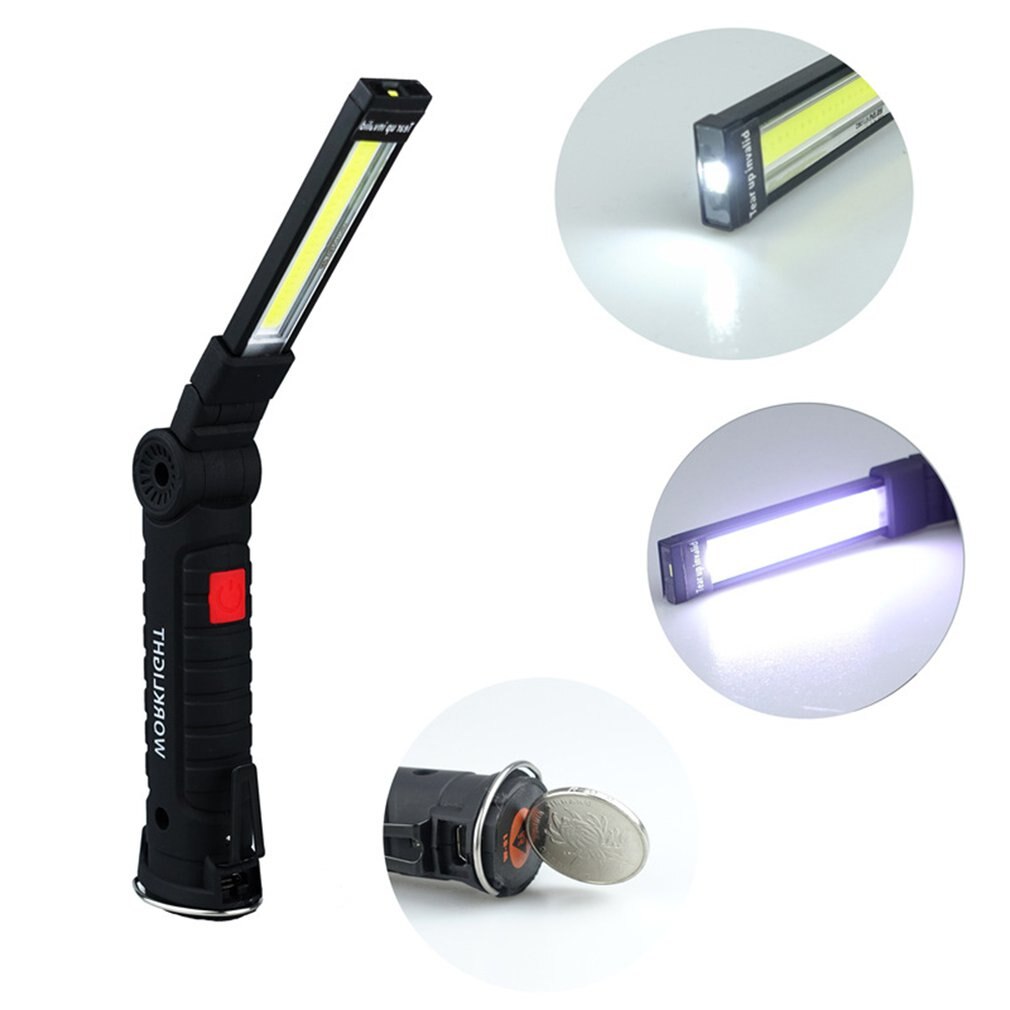 LED Work Light USB Rechargeable Flashlight Magnetic Torch Flexible Inspection Hand Lamp Worklight Outdoor Spotlight