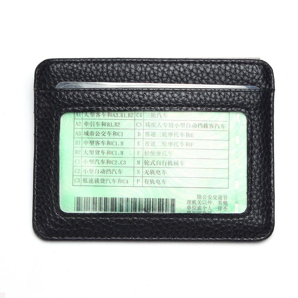 1pcs Slim Women Card Holder Pu Leather Unisex Zipper Business Card Case Men Credit Mini Cards Holder Wallet: Little