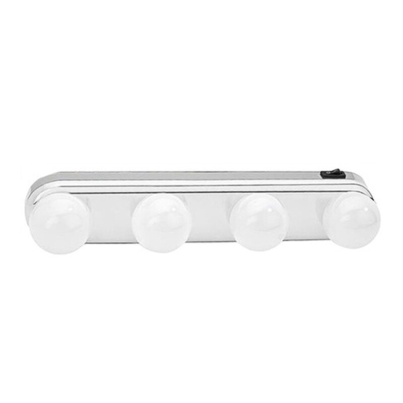 4 pære led makeup spejl lys sugekop installation toiletbord forfængelighed lys badeværelse væglampe batteridrevet