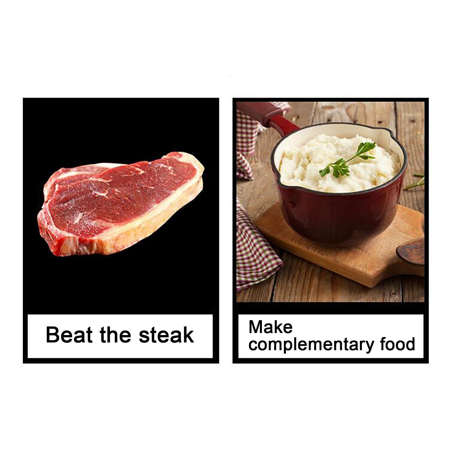 40# Multifunction Meat Hammer Double Sided Steak Hammer Kitchen Beef Steak Chicken Pork Chop Meat Hammer Kitchen Tool