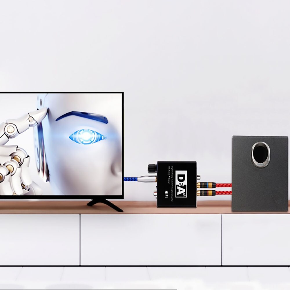 Hifi Dac Amp Digitale Audio Analoog Converter Rca 3.5Mm Hoofdtelefoon Versterker Toslink Optische Coaxiale Uitgang Draagbare Dac 24bit