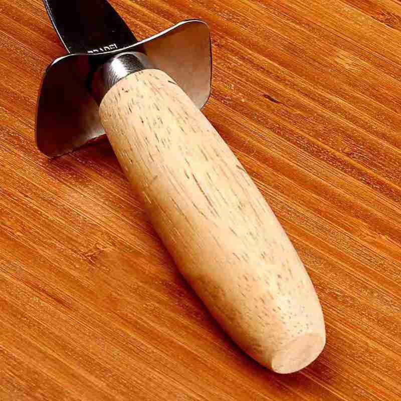 1pc Portable Stainless Steel Seafood scallop pry knife with wooden handle Oyster knives Sharp-edged Shucker Shell Seafood Opener