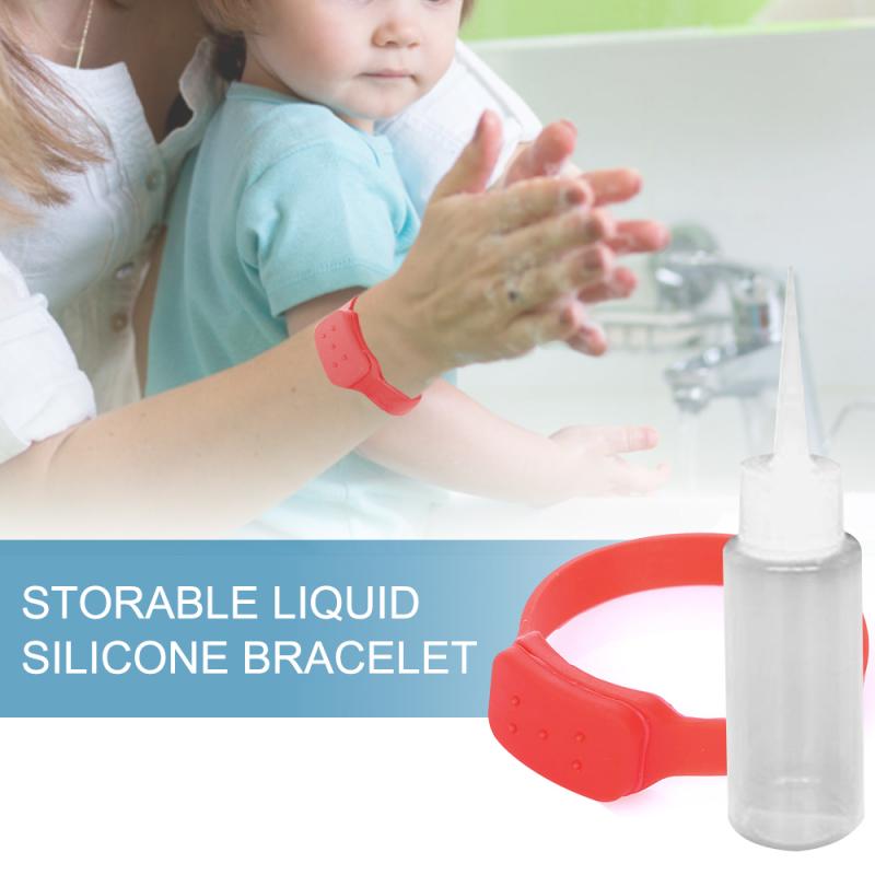 1 unidad de bombas de pulsera desinfectante, dispensador de desinfectante, pulsera, pulsera, desinfectante de manos, pulsera de dosificación de silicona