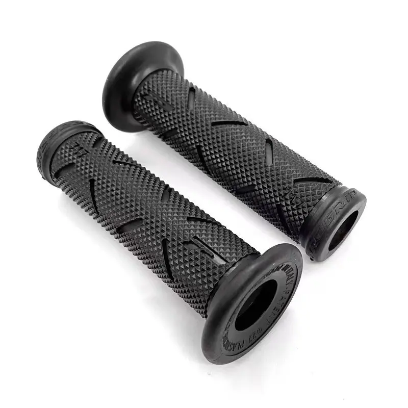2 stücke 7/8 "22mm Universal-Motorrad griff griffe CNC Aluminium Gummi Rot Blau Gold Lenker griff für Roller E-Bike Motorrad: Kakifarbig