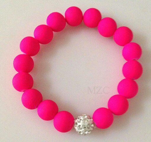 10mm 12 pièce/lot mélange néon h5363532 perles de couleur Disco cristal Bracelet boule support extensible bon ok 3; kfd fait à la main r4464: 4