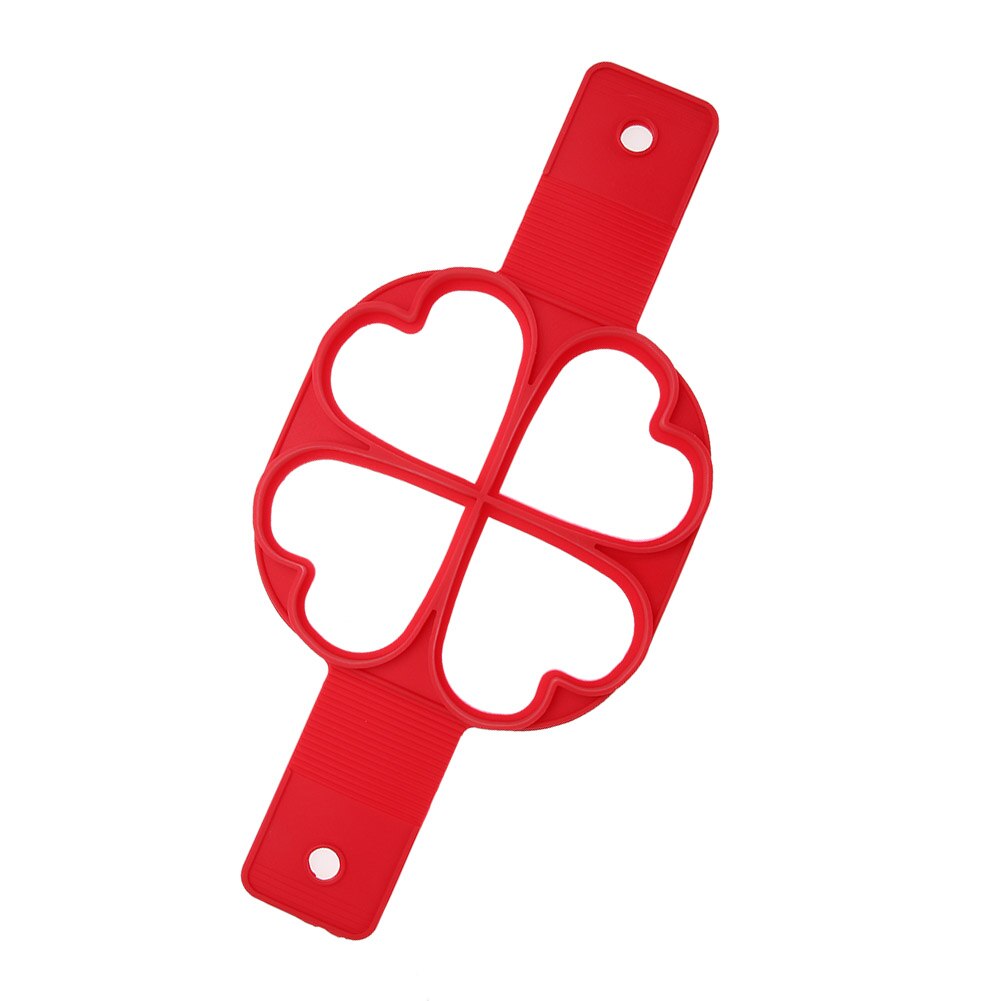 Molde de silicona con forma de corazón para hacer tortitas, forma de corazón, redondo, molde antiadherente para hacer tortillas fritas, suministros de cocina