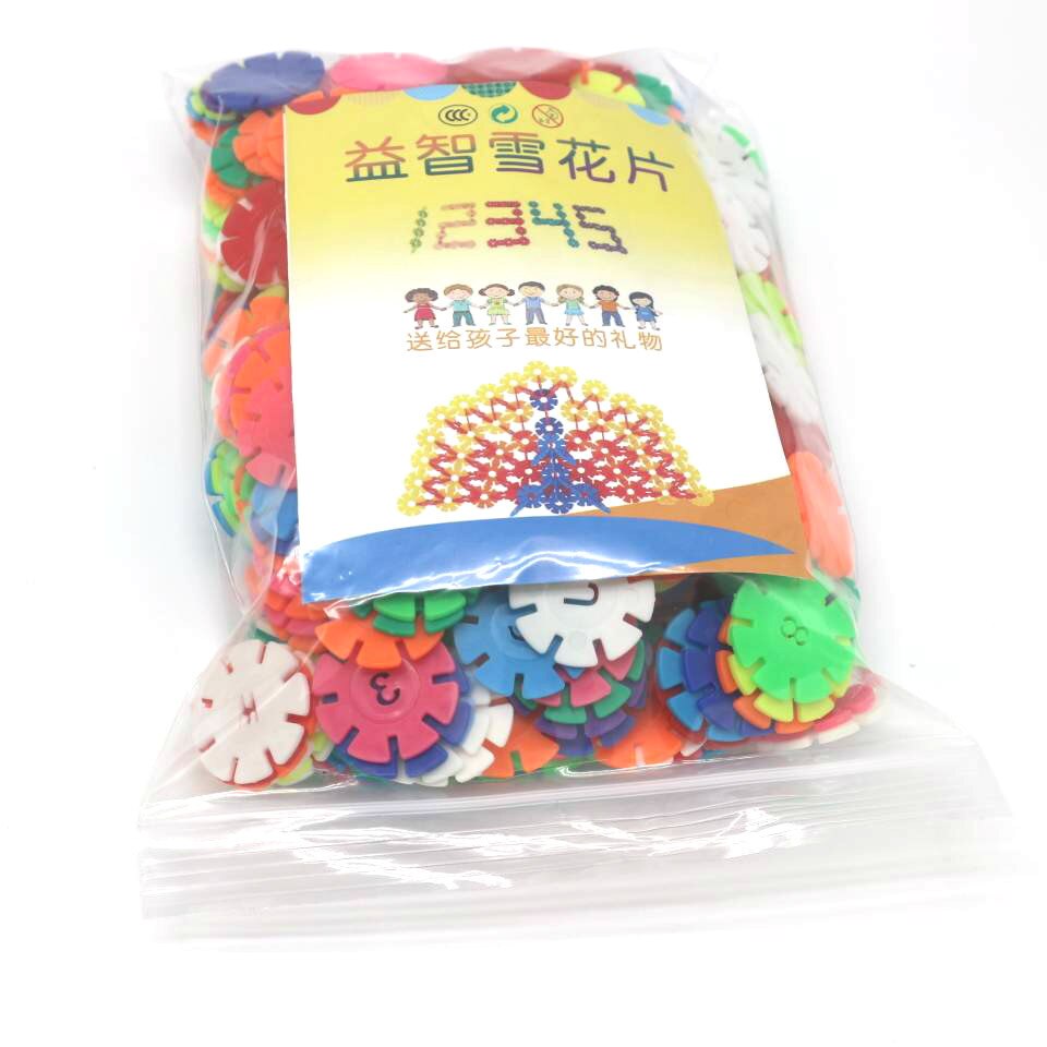 Rompecabezas 3D de plástico para niños, juguetes creativos de construcción de copos de nieve, juego de discos de plástico entrelazados, juguete para el cerebro: 300pcs no box