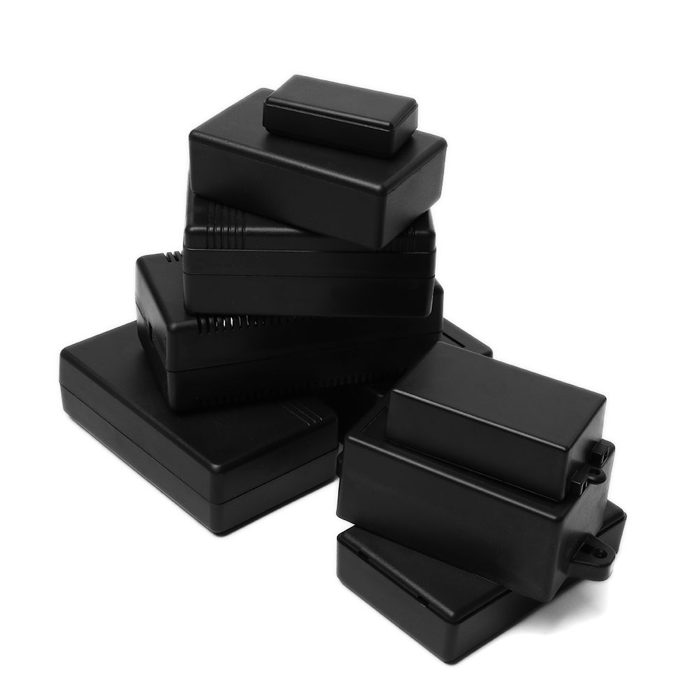 Caja de plástico impermeable para proyectos electrónicos, accesorio de almacenamiento para instrumentos, suministros eléctricos, color negro, 1/2 piezas