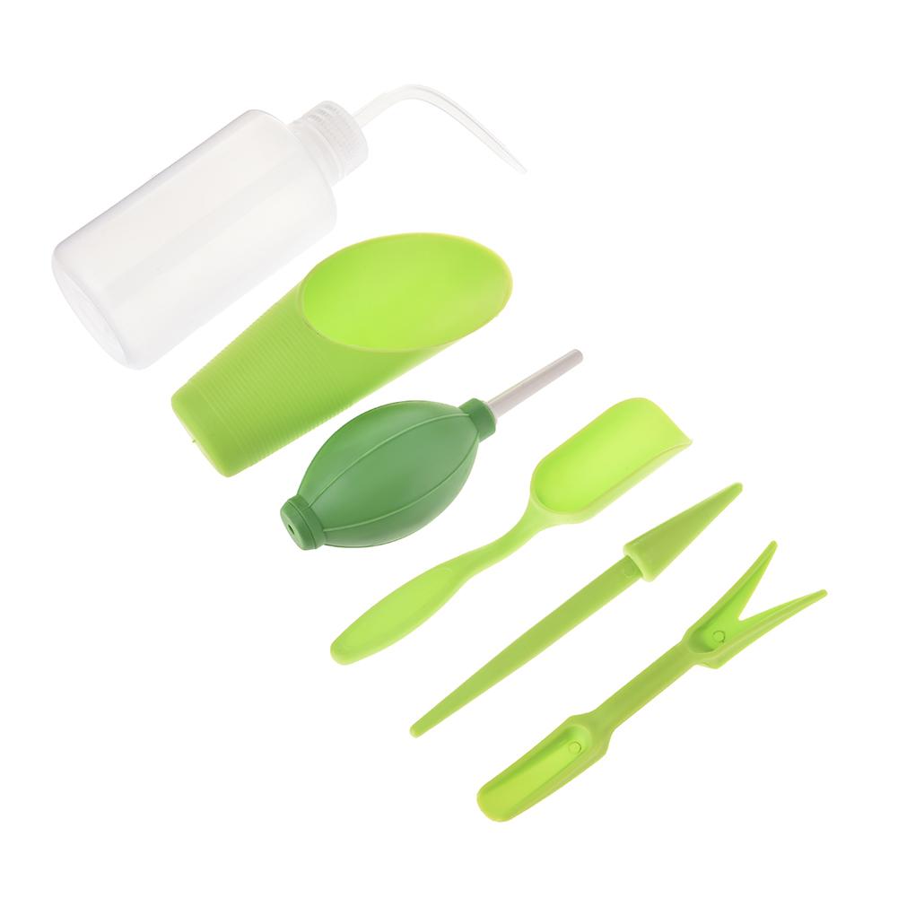 6PCS Gardening Tools Succulent Plant Planting Kit Garden Hand Tools Set #EW: Green