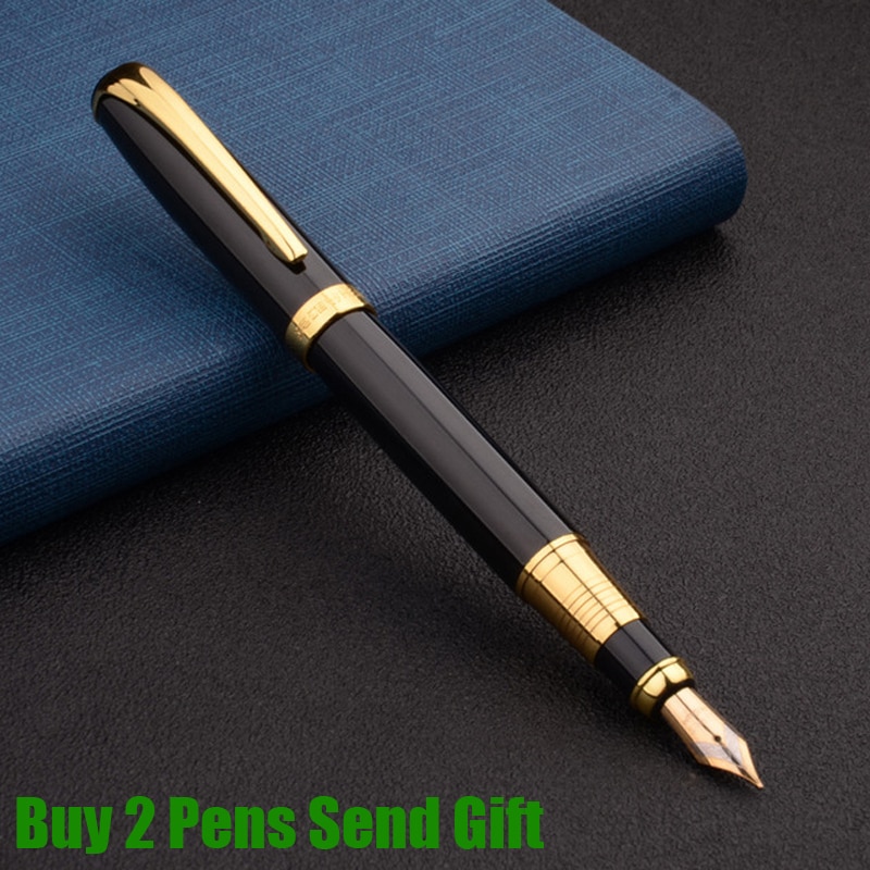Klassieke Desing Hero 1000 Metalen Inkt Vulpen Luxe Zakelijke Mannen Schrijven Pen 2 Pennen Sturen