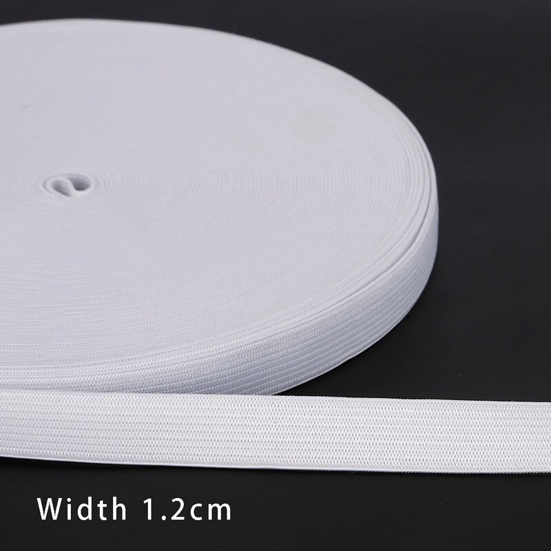 1 Cm/1.2 Cm/1.5 Cm/2 Cm/2.5 Cm Nylon Tape Making Diy Craft naaien Rugzak Strapping Schort Bunting Riem Riem Knapzak: 1.2cm  White