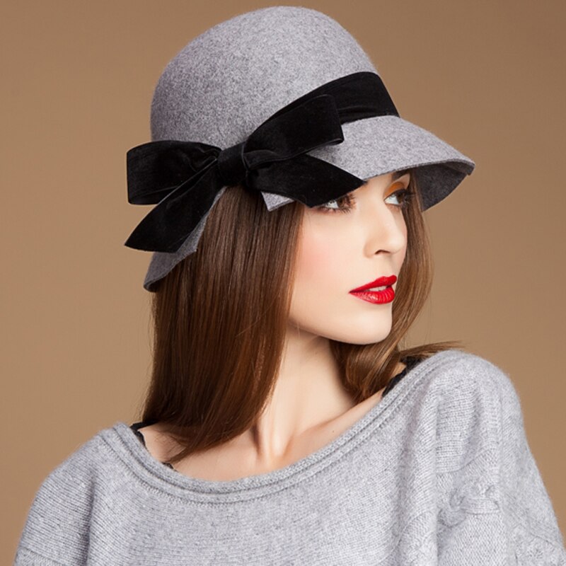 Winter Hat Female Korean Warm Autumn Winter Wool Hat Female Hat England Pure Woolen Cap B-7478: Style1