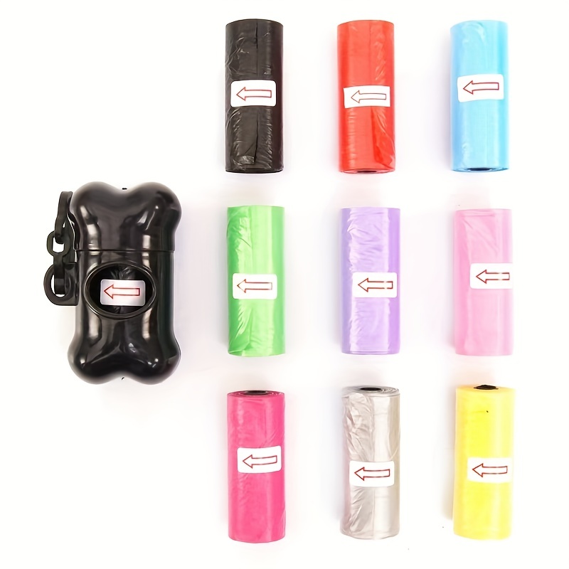 1200 pièces couleur aléatoire dessin animé patte graphique chien merde sacs animaux de compagnie merde sacs anti-fuite chien déchets sacs pour fournitures pour animaux de compagnie