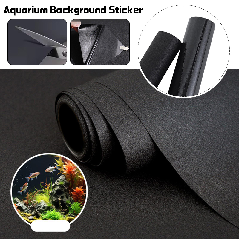 Tapeta Akwariowa Czarna Tapeta Tło Akwariowe Tło Akwariowe Statyczna Naklejka Akwarium Statyczna Naklejka Akwarium Nowa