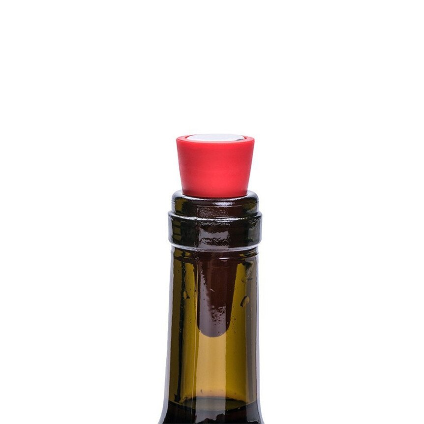1Pcs Siliconen Wijnfles Stopper Herbruikbare Drank Fles Stopper 4 Verschillende Kleur Wijn Stopper Bar Gereedschap Accessoires