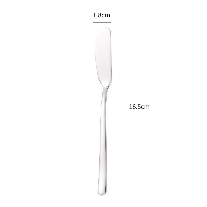 Butter Knife Stainless Steel Cheese Tools Cheese Dessert Jam Knifes Toast Wipe Cream Bread Cheese Cutter Kitchen Tools: Silver