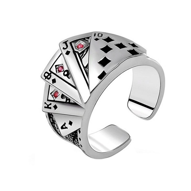 Anillos góticos Retro Para hombre y mujer, joyería de aleación de acero de titanio, color plateado antiguo, estilo Hip Hop, Rock: Color chocolate