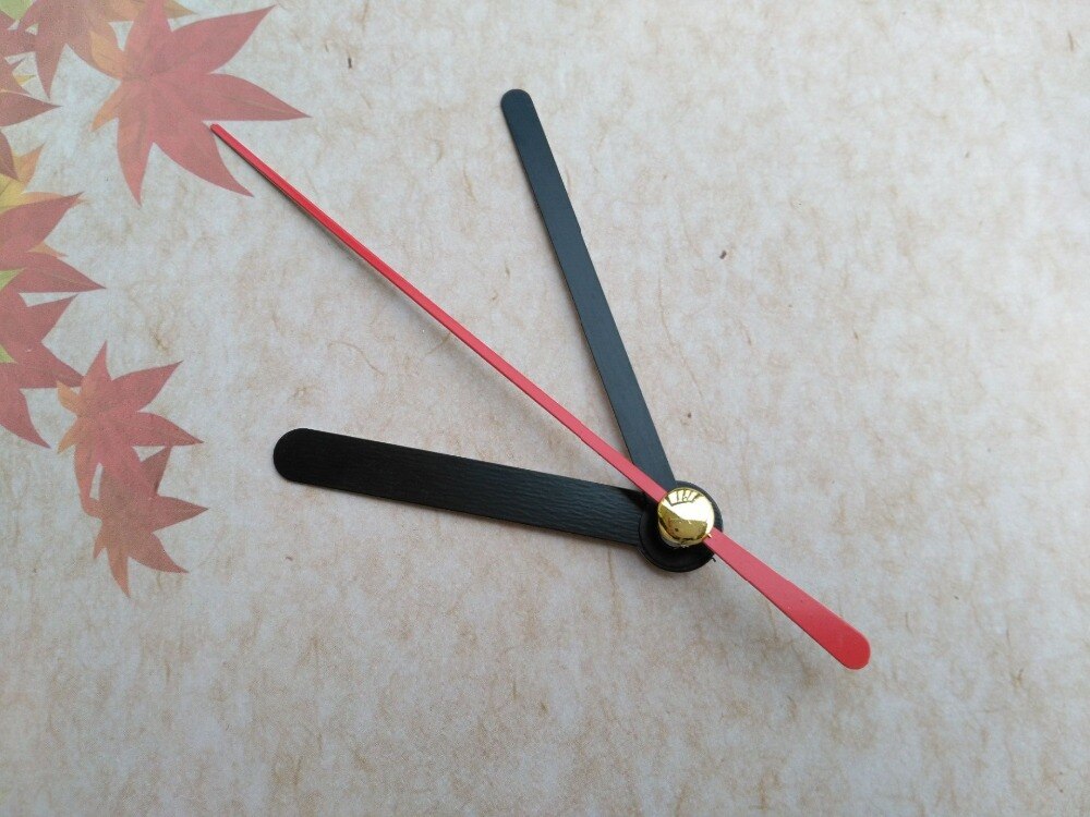 50Sets Metal Arms Black Hour Minute With Red Seocnd Short Hands From Chinese