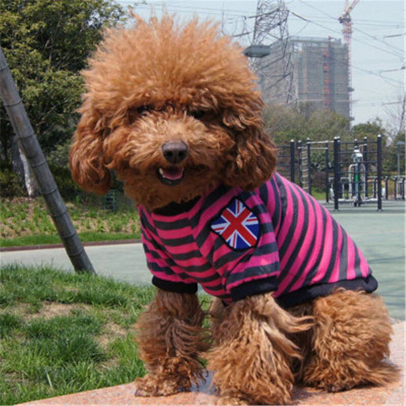 Striped Dog Clothes Summer Pet Vest For Dogs Costume Chihuahua Yorkshire Pet Dresses Cotton Dog Vest Shirt Puppy Pets Clothing