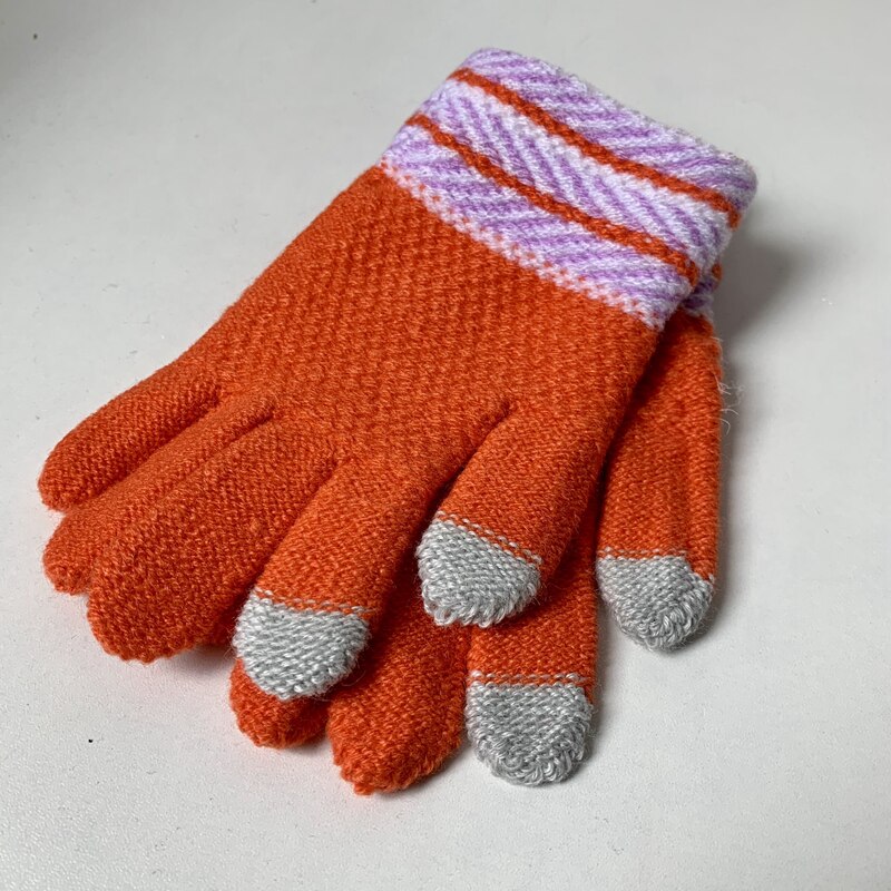 Vinterhandsker barn fuldfinger vanter til baby gilrs uldstrikket handske spædbarn dreng udendørs handske børn slik farve vante