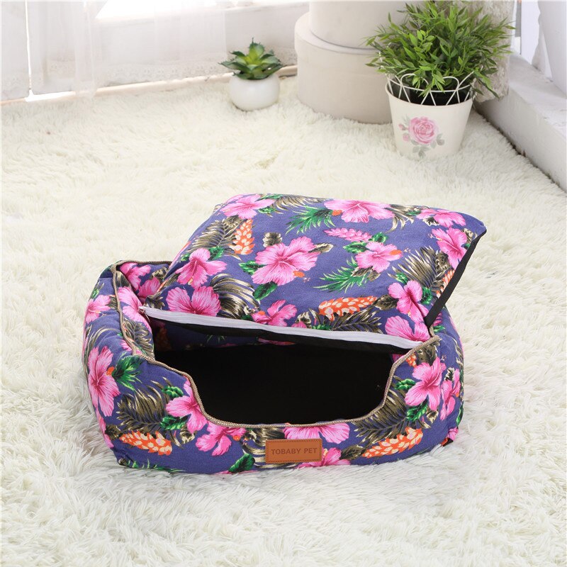 Weiche Vlies Hund Betten Haus Winter Warme Gedruckt Hund Kissen Sofa Wasserdicht Zwinger Nest für Katze Welpen Kleine Hunde cama perro