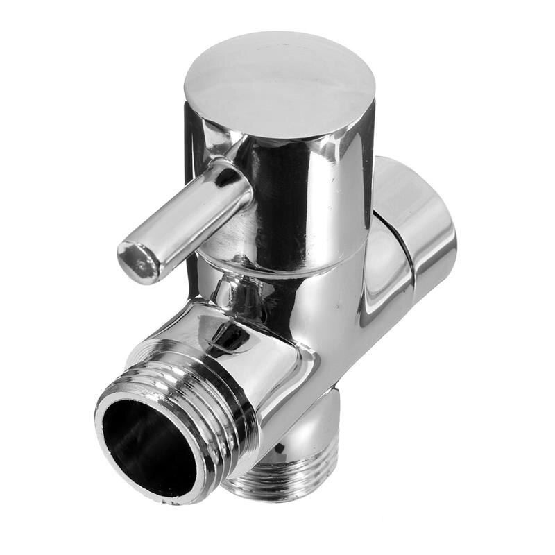Smesiteli 100% Messing G1/2 T-Adapter Met Afsluiter, 3 manier Diverter Tee Connector, Chroom Badkamer Accessoire