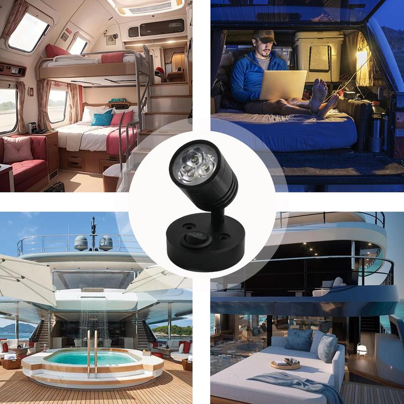 12V Reading Light 12V 3W RV Spotlight LED Reading Light RV Reading Lamps Bedside Lamp Light Fixtures Indoor Lighting For RV Boat