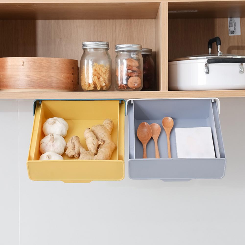 Under Desk Drawer Convenient Smooth Surface Desktop Drawer Tray Saving Space Under Desk Storage Tray