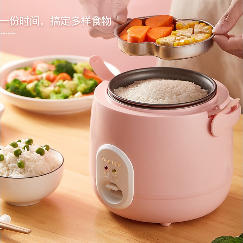 220V Mini Rice Cooker Electric Cooking Machine Single/Double Layer Available Pot Multi Electric Rice Cooker EU/UK/AU/US