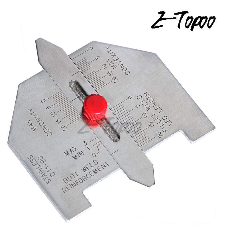 Welding Gauge Weld Inspection Gage Weld Seam Bead/Fillet/Crown Test Ulnar Ruler Degree Angle Measure tool HI-LO PipeFeeler Gauge: butt weld