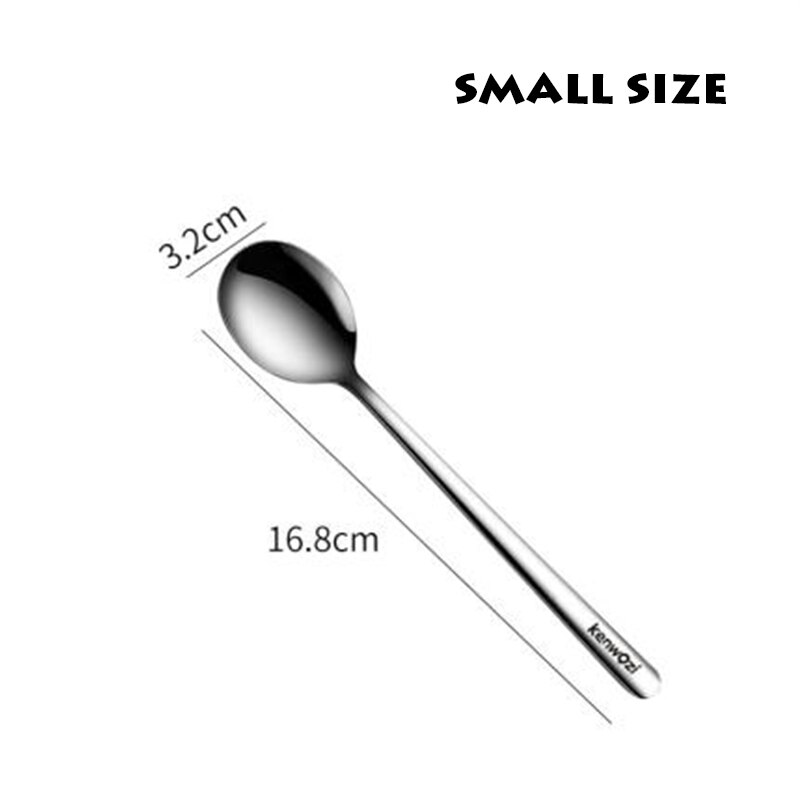 Sked av rostfritt stål för hemmabruk, ätsked, dricksoppa, koreansk lång sked, förtjockad blandningssked, liten sked.: 1